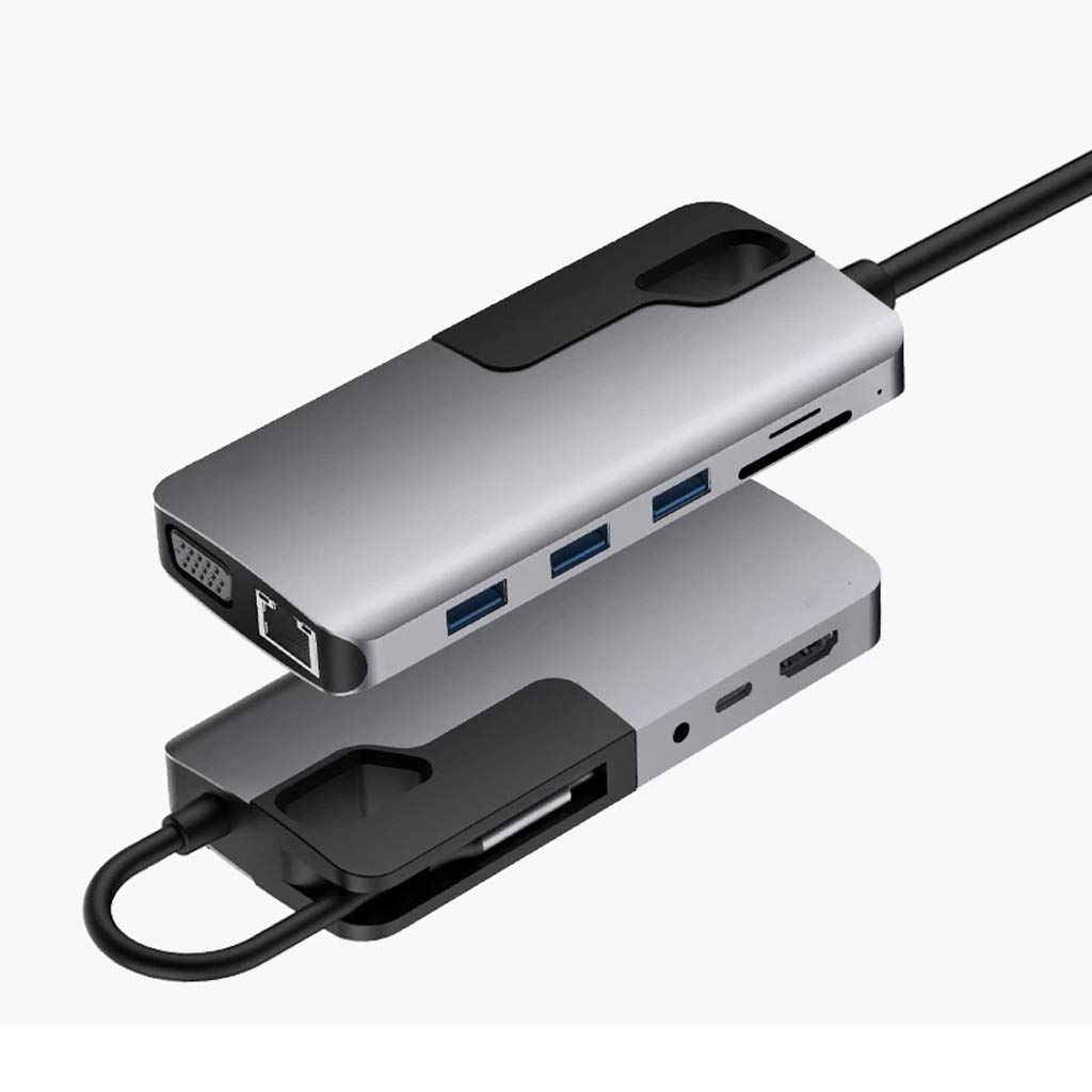 Hubs USB C HUB TypeC to USB 3 0 HUB -compatibe VGA Adapter 3 Dock 3 5mm Audio