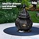 Gadgy Orientalische Lampe Metall - Marokkanisches Lampe mit Schatteneffekt - Orientalische Laterne handgemacht 26 cm ideal als Balkon-Deko - Ramadan Dekoration Windlicht innen und außen