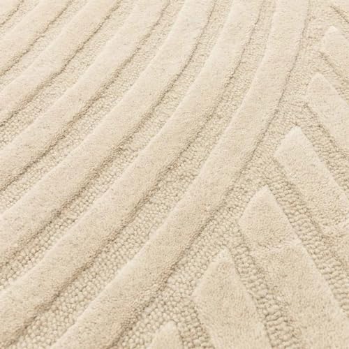 Image of FloorFusion inchWoolen Monterial Design Premium Carpet for Living Room Bedroom Drawing Room Hall and Floor Size 4 x 6 feet (120x180 cm) Color Biege