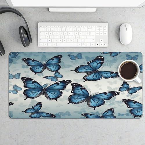 Blue Butterfly Desk Pad protector de escritorio impermeable miniatura 5