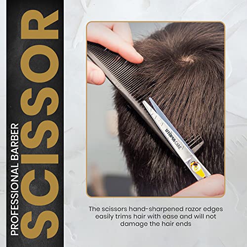 Utopia Care Hairdressing Scissors Hair Scissors 6.5 Inch | Premium Stainless Steel Razor Hair Cutting Scissor With Adjustable Tension Screw And Detachable Finger Rest For Men, Women, Barber (Silver) #TOP5