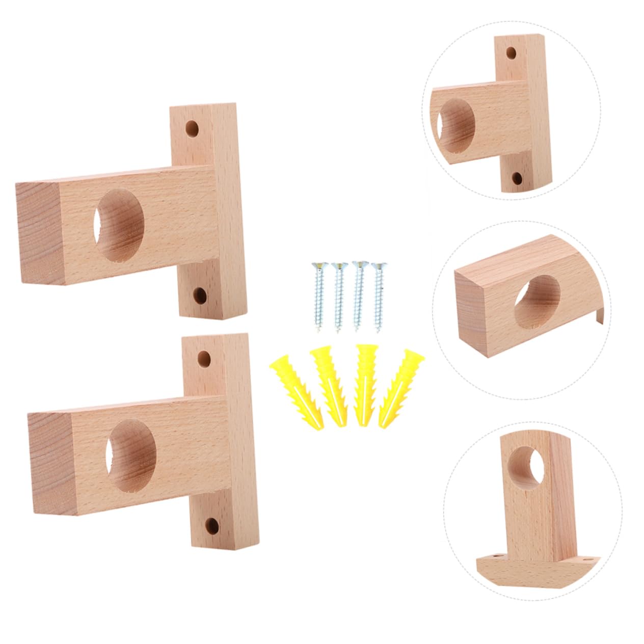 PRETYZOOM 10 Pcs Support De Poteau Romain Tringle À Rideau Rack Supports De Rideau Support De Rideau De Bain sans Perçage Supports De Tringle À Rideau Crochet D'Extrémité De Tringle À