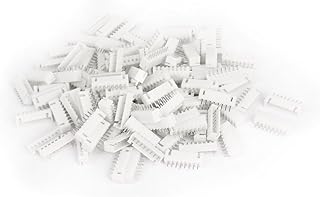 Aexit 1 Row Terminals 8P 2.54mm Pitch PCB Mounted Socket Header Connector Wire Terminals 100pcs White