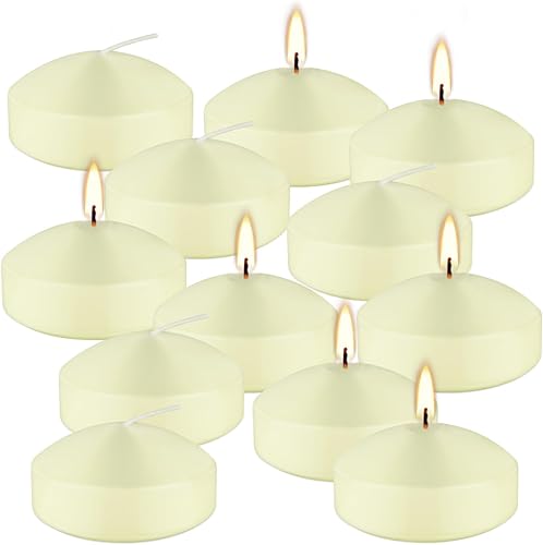 Miniatura 22 de Juego de 48 velas flotantes sin llama a prueba de agua, velas LED parpadeantes de luz cálida blanca de más de 120 horas que funcionan