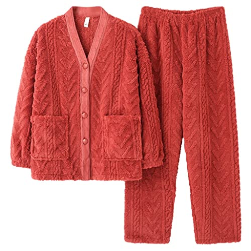 Pyjama chaud flanelle rose XXL idéal pour cocooning hiver
