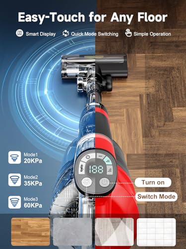 60KPa Cordless Vacuum Cleaner for Home, 700W Stick Vacuum for Pet Hair - image 5