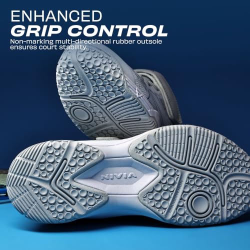 Image of Nivia Hy-Court 3.0 Kids Indoor Court Shoes, Lightweight Non-Marking Badminton Shoes with Cushioned Comfort & Durable Grip for Juniors
