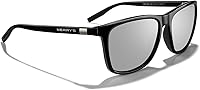 Vista 120 de MERRY'S S8286 Lentes de sol polarizados de aluminio, unisex, estilo de época, para hombres y mujeres 0c03 Marco negro/lente de espejo verde/patillas