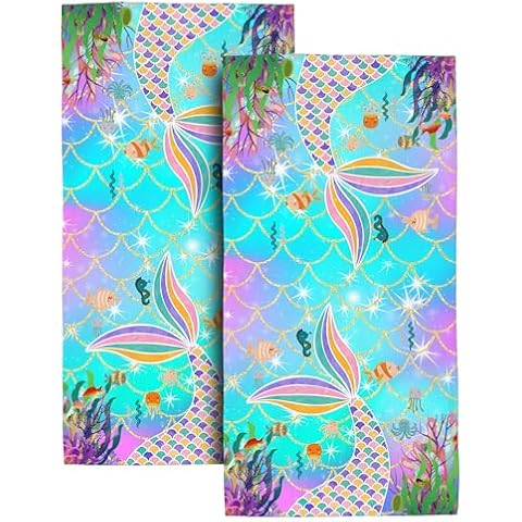 Funny Mermaid Hand Towels by Bapcoku Cover