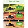 GHB Rubber Base 6 Pack Compatible Agility Poles Sports Soccer Training Extention,Detachable Speed Training Equipment Football Accessories