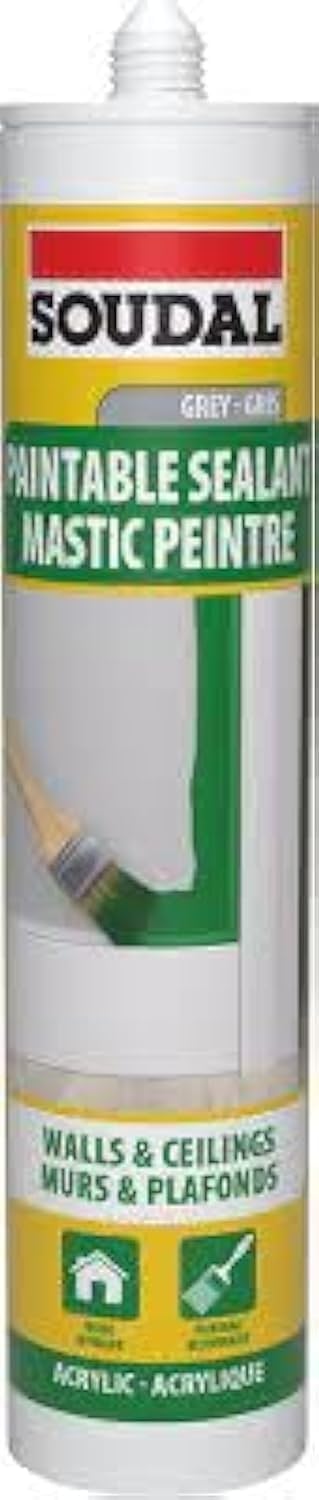 Soudal SILICONE ACRYLIC SEALANT WHITE PAINTABLE 270ML