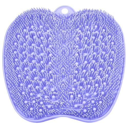 BESKAR Brosse Pieds Douche avec Ventouses Antidérapantes, Foot Spa Brosse pour Nettoyer et Exfolier Les Pieds, Pas de Flexion, Pied Acupuncture Mat pour Détendre Les Pieds