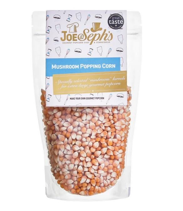 Joe & Seph's Popping Corn Kernels (1x400g), XX-Large Bag, Cinema Style, Popping corn for a popcorn maker, movie night snack, unflavoured kernels, healthy snacks, DIY