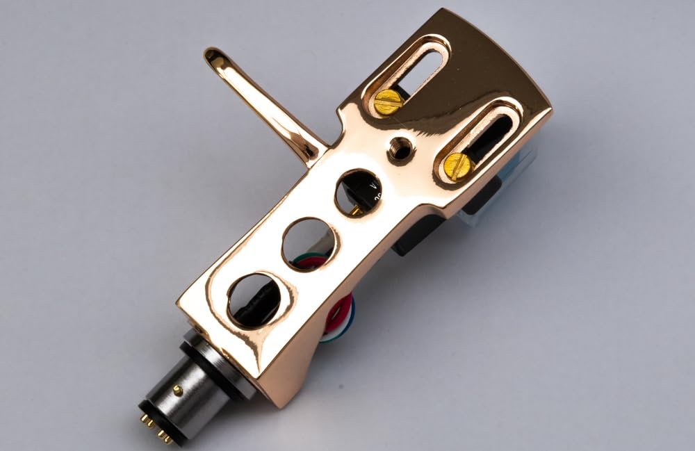 Supporto per cartuccia placcato oro rosa, pennino, ago, lubrificante V2 per Technics SL-1400, SL-1401, SL-1410, SL-1500, SL-1510, SL-1650, SL-1900, SL-1950, SL-2000, SL-3310, prodotto in Inghilterra