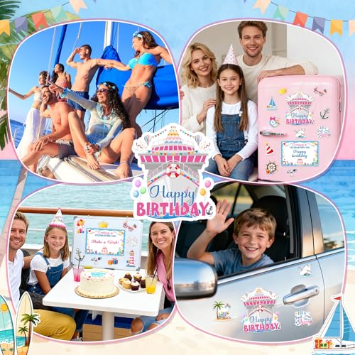 Set de 27 Imán Decorativo de Cumpleaños para Puerta en Crucero miniatura 5