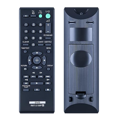 TCNOUMT New Replacement for Sony DVD Remote Control RMT-D198P, Compatible with Sony DVD Player DVP-SR120 DVP-SR150 DVP-SR160 DVP-SR170 DVP-SR350 DVP-SR360 DVP-SR370 DVP-SR750H DVP-SR760HP