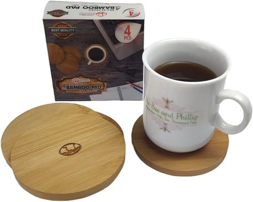 Miniatura 6 de Juego de alfombrillas de salvamanteles de bambú 100 % natural, almohadillas de madera de cocina, resistentes al calor para platos calientes, ollas,