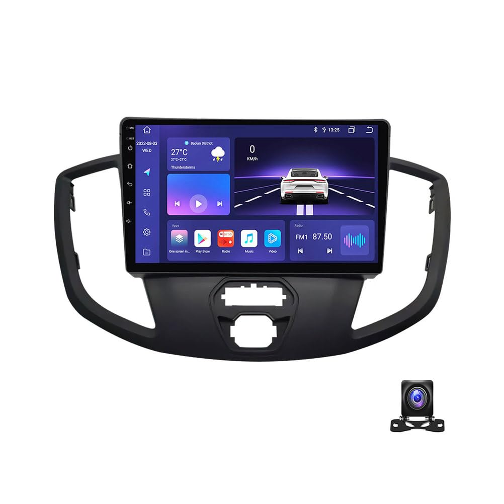 Autoradio Android 9 Pouces pour Ford Transit 2013-2018 Écran Tactile avec Sans Fil Carplay SWC