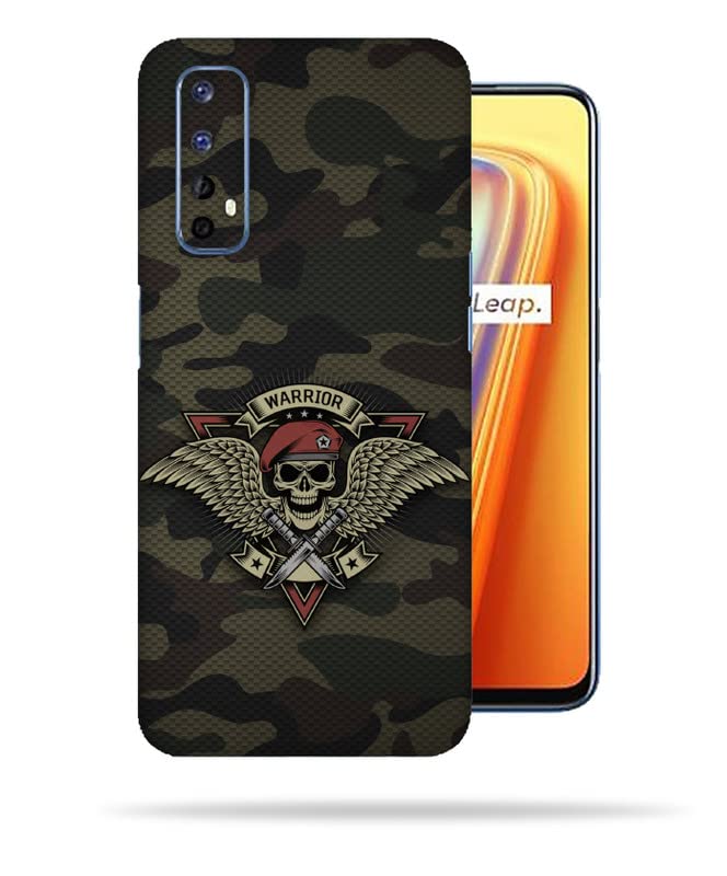 Image of Warrior Camouflageuflage Skin Back Protector Film Ultra Thin Scratch Resistant Vinyl (Not Case and Cover) for Realme 7