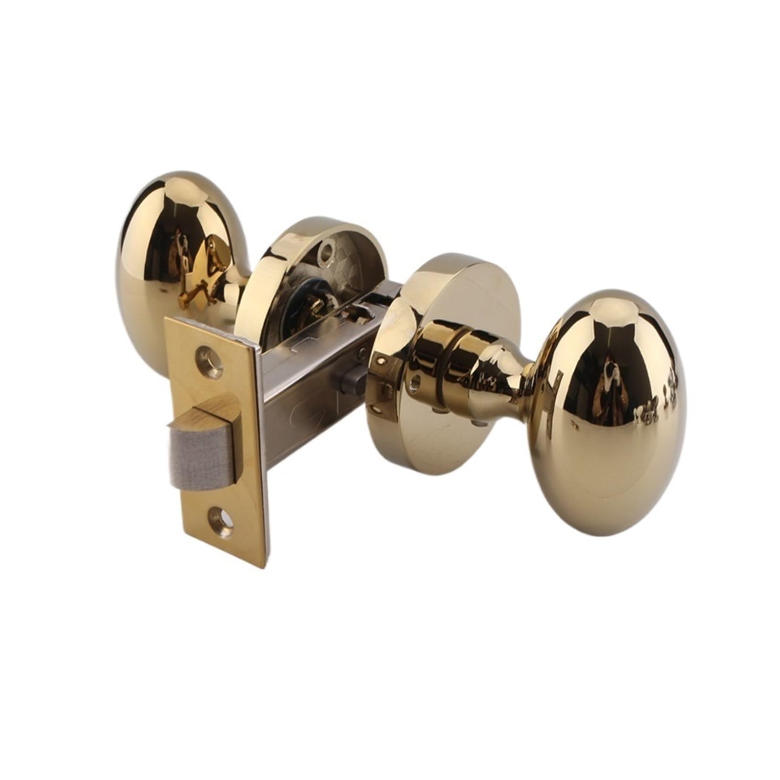 NYRXRYTCA American Ball Lock Indoor Golden Light Luxury Room Door Lock Duck Egg-Shaped Door Handle Bathroom Bathroom Lock Silent Door Lock(Golden)