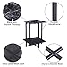FIVEGIVEN Sofa Side Table End Table with Storage Small Coffee Table Square Black Marble Top Metal Frame for Bedroom Living Room
