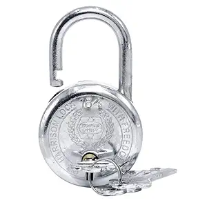 Nice Global Lock and Key Door Lock for Home, gate, Shutter Round 45mm (lite pad Lock)