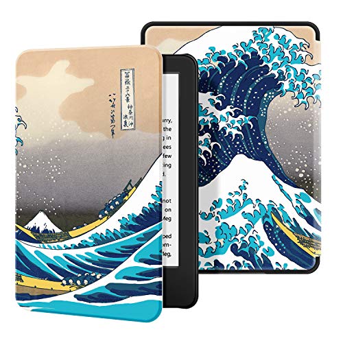 Ayotu Slim Case for All-New Kindle(10th Gen, 2019 Release) - PU Leather Cover with Auto Wake/Sleep-Fits Amazon All-New Kindle 2019(Not fit Kindle Paperwhite or Kindle Oasis),The Surfing in Kanagawa