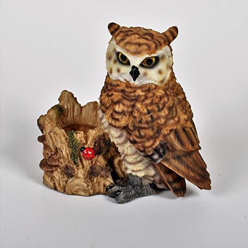 Decorative Resin Owl Statue with Plant Pot 25 x 15.5 x 23.5 cm