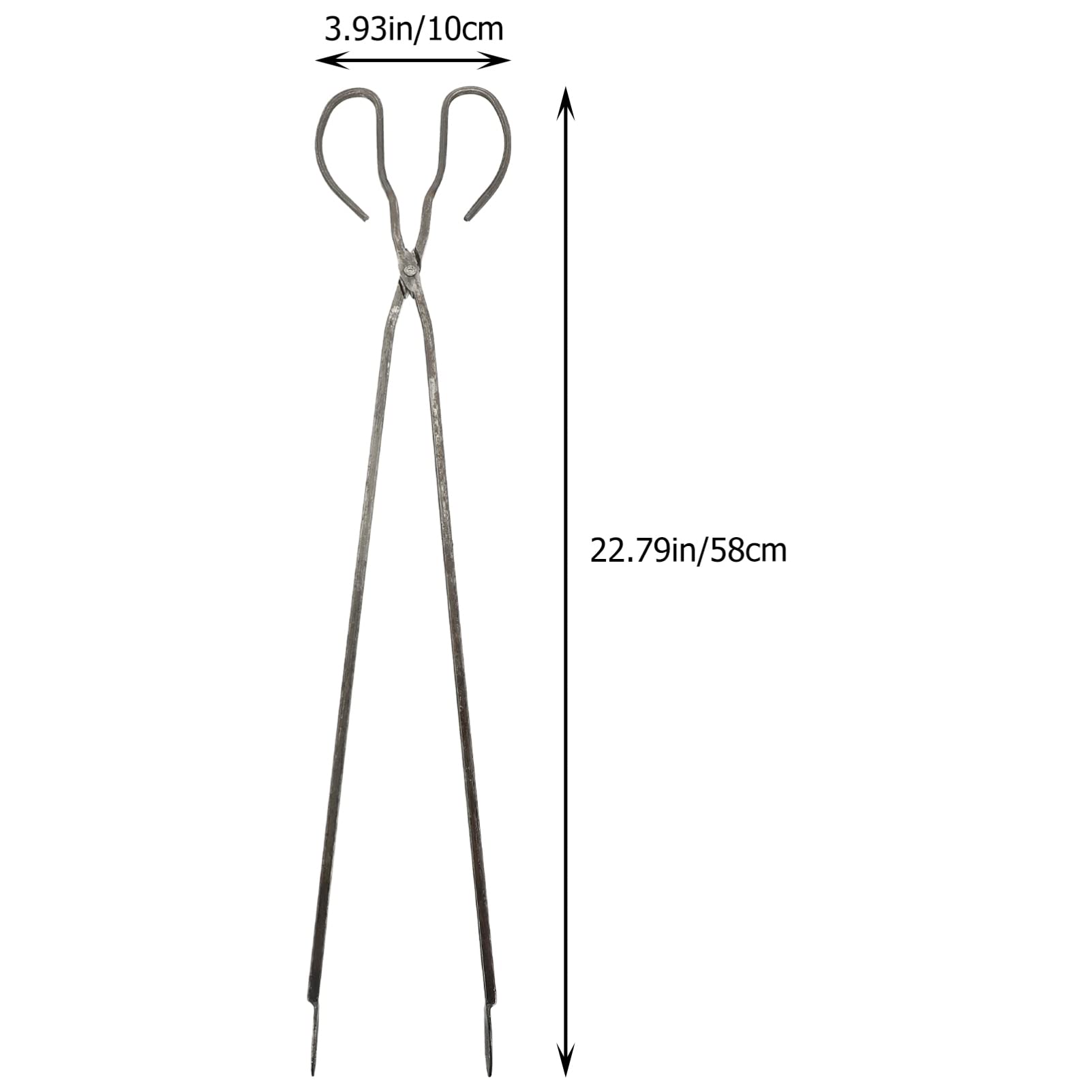 BESTonZON 2pezzi Pinze Per Barbecue Manico Lungo Pinze Per Legna Da Ardere Riutilizzabile Per Rifiuti in Metallo Per Carbone Durevoli e Robuste Adatte Per Barbecue All Aperto Campeggio e Uso