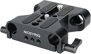 Shoulder Rig NICEYRIG Cheese Plate With 15mm Rod Raiser Clamp, Short Rods For DSLR... Smallrig Baseplate - Foto 3