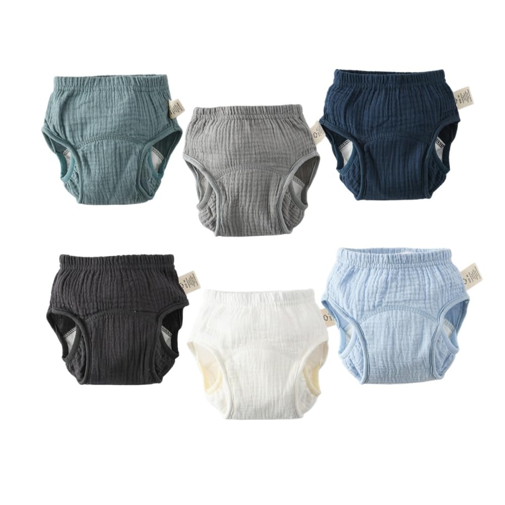 Baby Training Underpants,Soft Cotton Absorbent Potty Training Underwear For Baby Boys And Girls 6 Pack