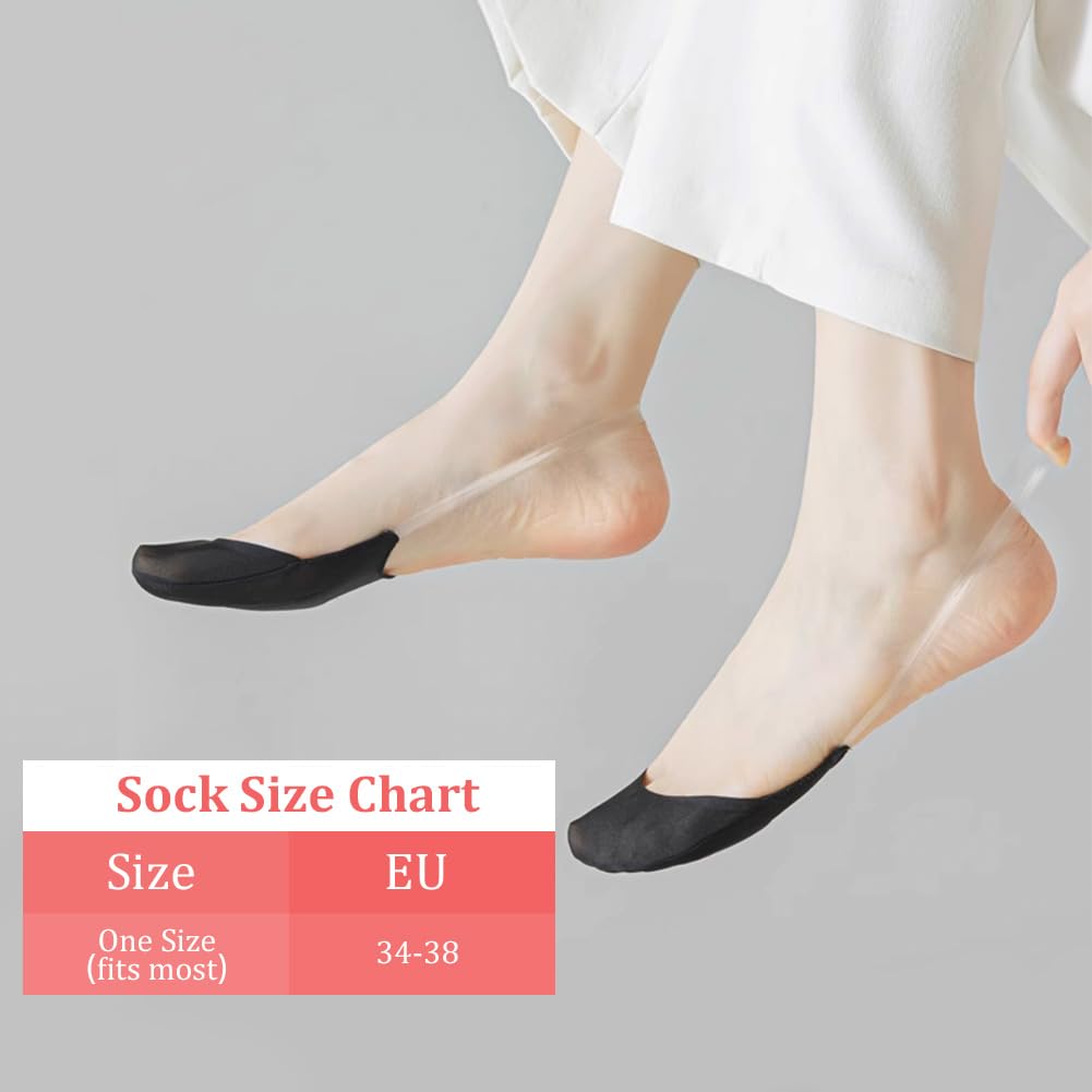 flintronic Skarpety niewidoczne, niewidoczne skarpetki o ultra niskim kroju, antypoślizgowe skarpety do łodzi typu slingback dla kobiet, skarpety pop do butów na wysokim obcasie, odpowiednie dla stóp