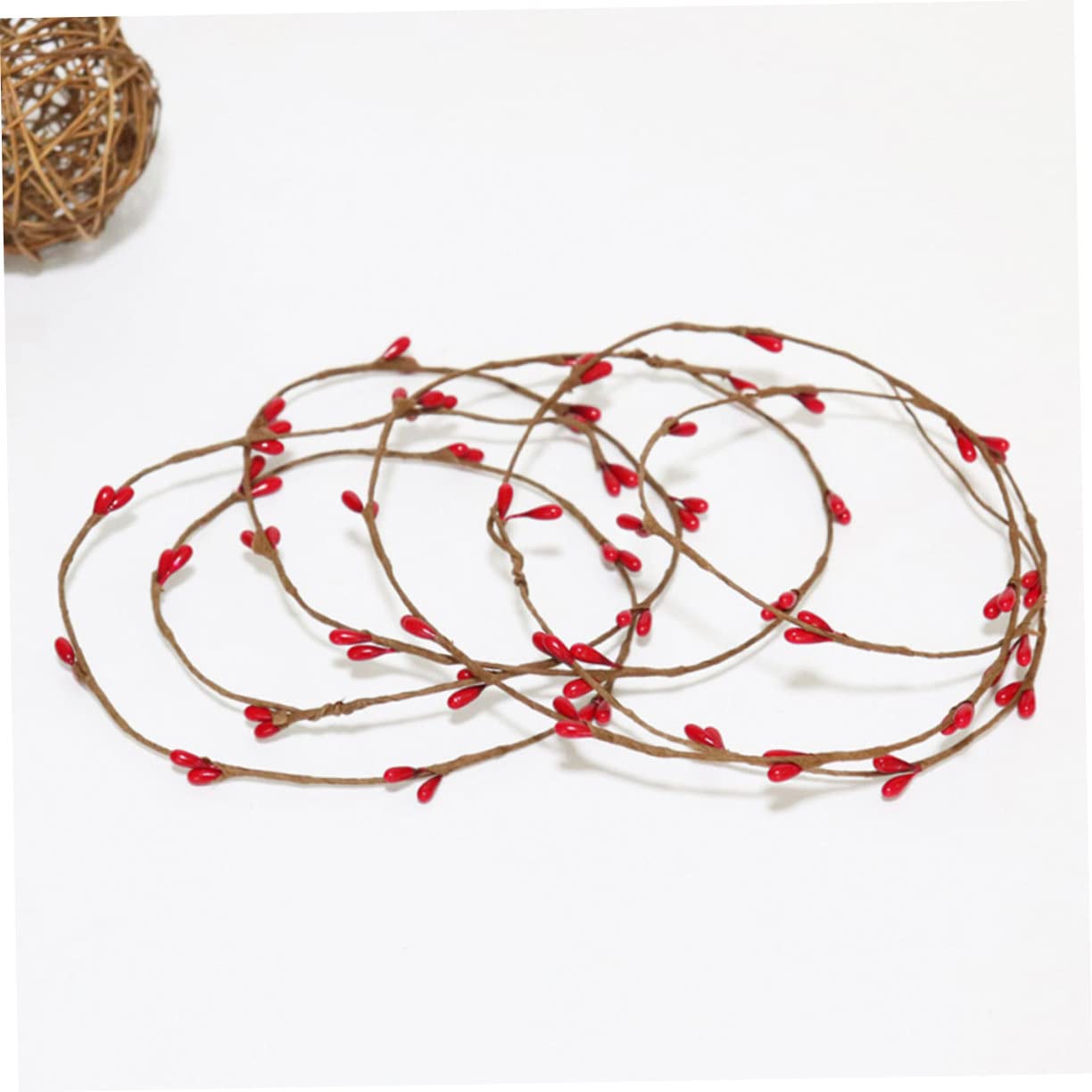Abaodam 16piezas Guirnalda De Artificiales Rojas De Rattan para Decoración Navideña Suministros De Adornos para Fiestas y Hogar