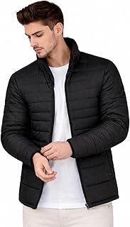 Ben Martin Men’s Black Quilted Winter Jackets || Lightweight Puffer Jacket for Men || Full Sleeve Stand Collar Jacket:s ||... Price In India