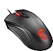 immagine 3MSI Clutch GM10 Nero - Mouse gaming USB Sensore Ottico PixArt ADSN-5712-2400 DPI, Led Logo Rosso, Black