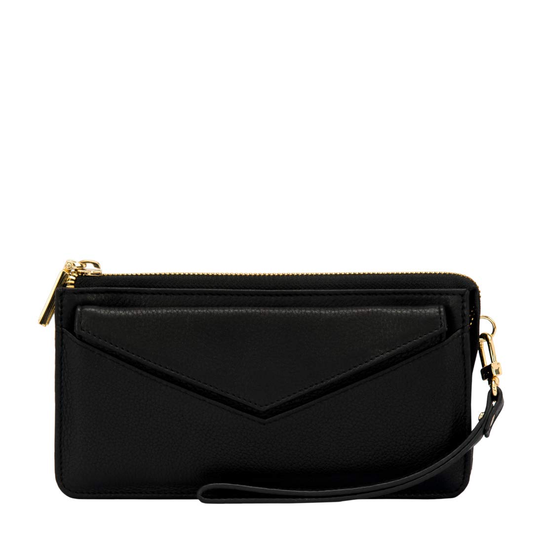 eske JENA - Envelope Wallet - Ladies Purse - Genuine Leather - Holds Cards, Coins and Bills - Compact Design - Pockets for Everyday Use - Travel Friendly - Water Resistant (Black Cosmos)