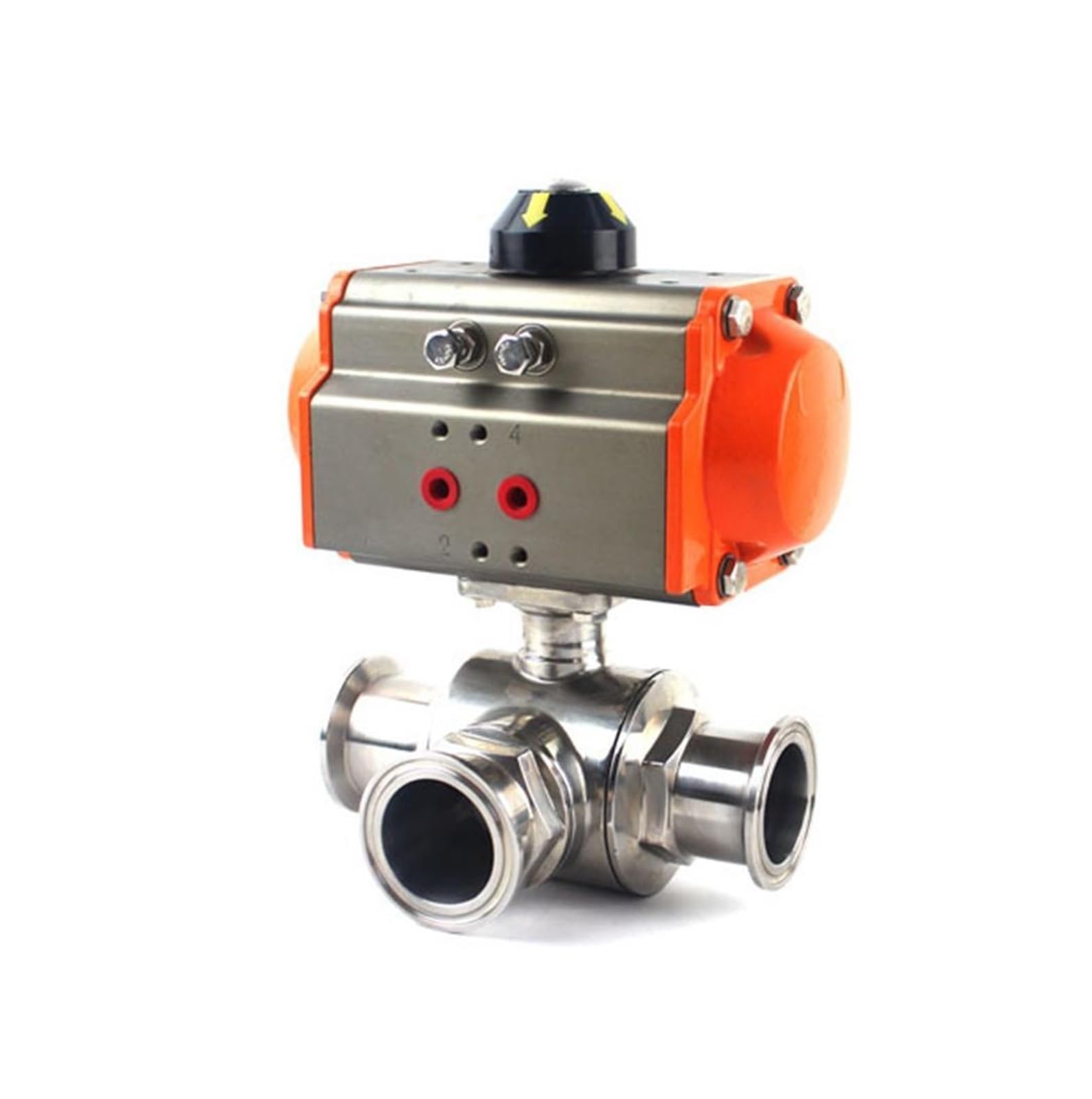 Vanne pneumatique 3 voies Tri-Clamp 2" L pour un contrôle fluide