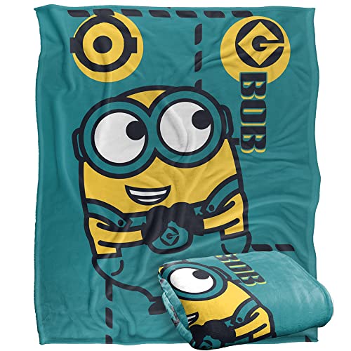 Minions Bob Green Plaid Ultra Doux au Toucher Soyeux – 152 x 127 cm