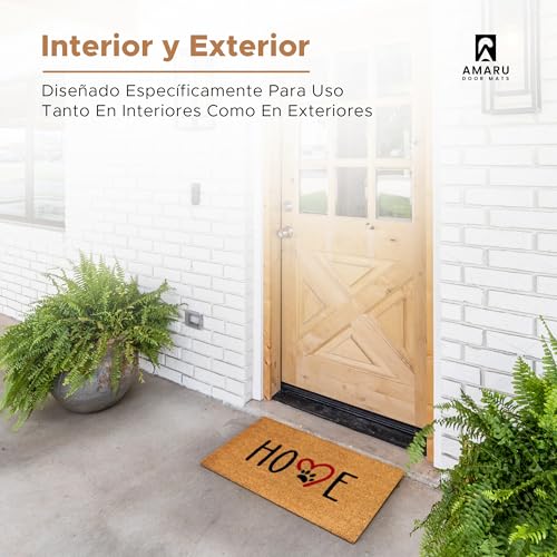 Miniatura 4 de Felpudo Huellas Perro De Fibra Coco - 70x40cm - Felpudos Antideslizantes - Felpudos Originales Para La Entrada A Casa, Pasillos, Puertas De Exterior - Accesorios Para El Hogar - Material Resistente