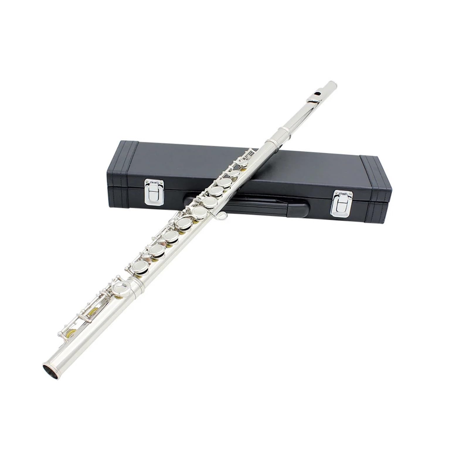 Flauta 16 agujeros abiertos cerrados llave C flauta transversal profesional instrumento Musical de concierto con caja paño de limpieza guantes de palo