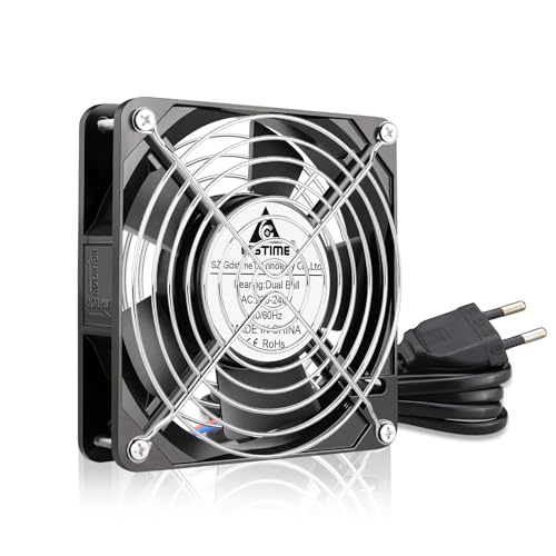 GDSTIME Ventilateur 220V 120mm Ventilateur PC 230V 120x120 220V Ventilo PC 120mm à roulement à billes pour Refroidissement