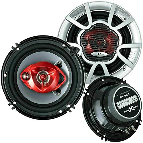 Reproductor Audiotek Single Din con Bluetooth y 2 pares de altavoces miniatura 3