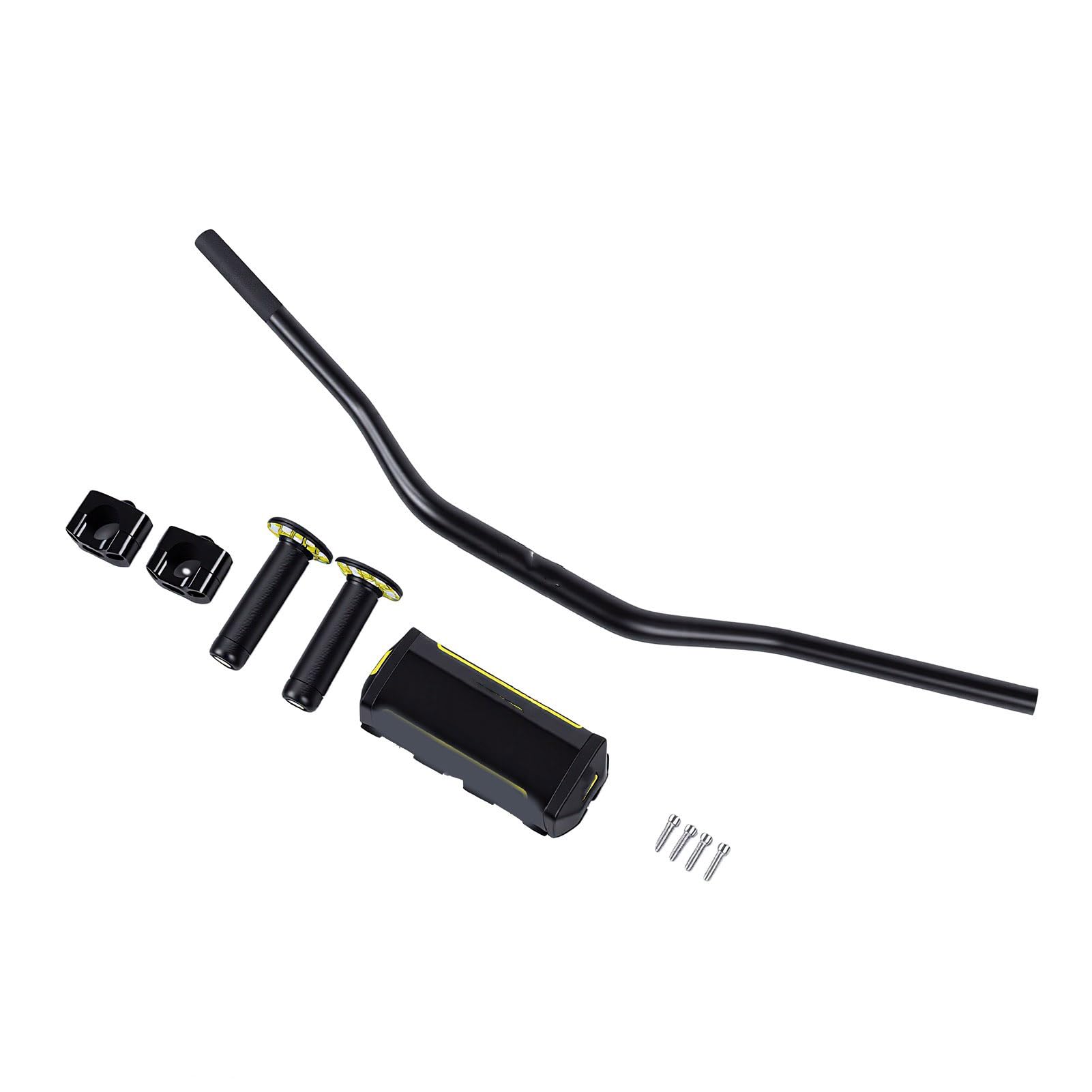 Greensen Kierownica Roweru Terenowego 7/8 Cala 22 Mm Uniwersalna Kierownica ATV, Aluminium 6061 T6 z piankową podkładką Miękkie Uchwyty Zestaw Podpórek, Anodowany Zamiennik dla CRF YZF KXF KLX RMZ