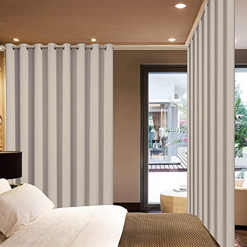 Yakamok Curtain, Wide Thermal Blackout Panel, Sliding Door, Natural, 70 x 84, 1 Panel