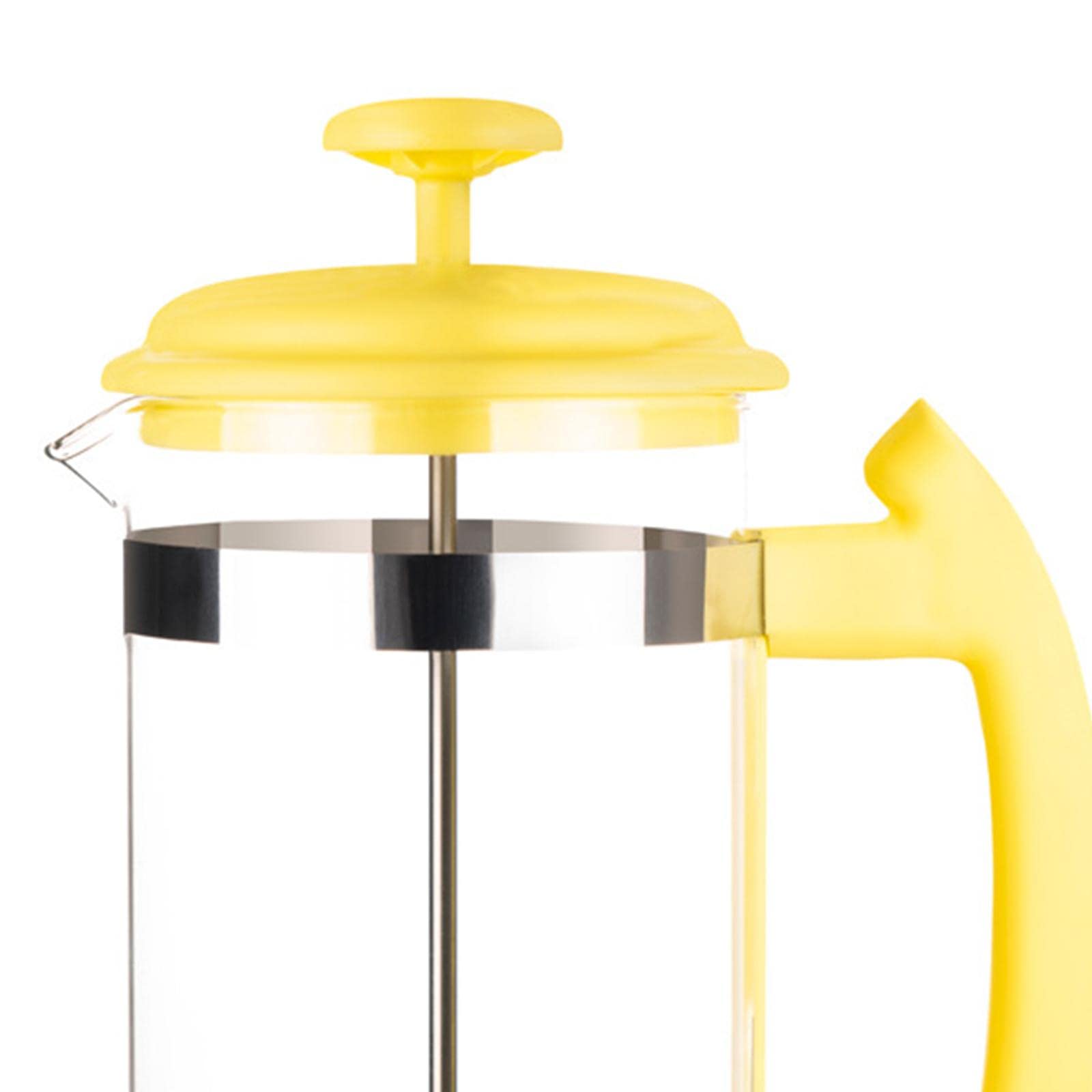 Caffettiera in Vetro Borosilicato Resistente al Calore, Giallo