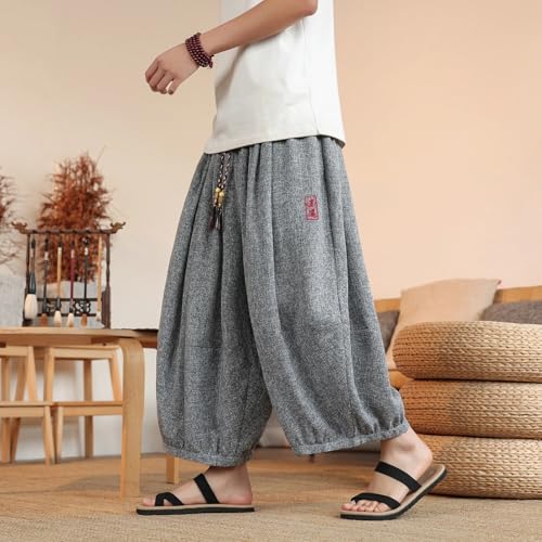 Summer Shorts Men's Japanese Loose Wide Leg Pants Casual Lightweight Trousers for Mens Streetwear4