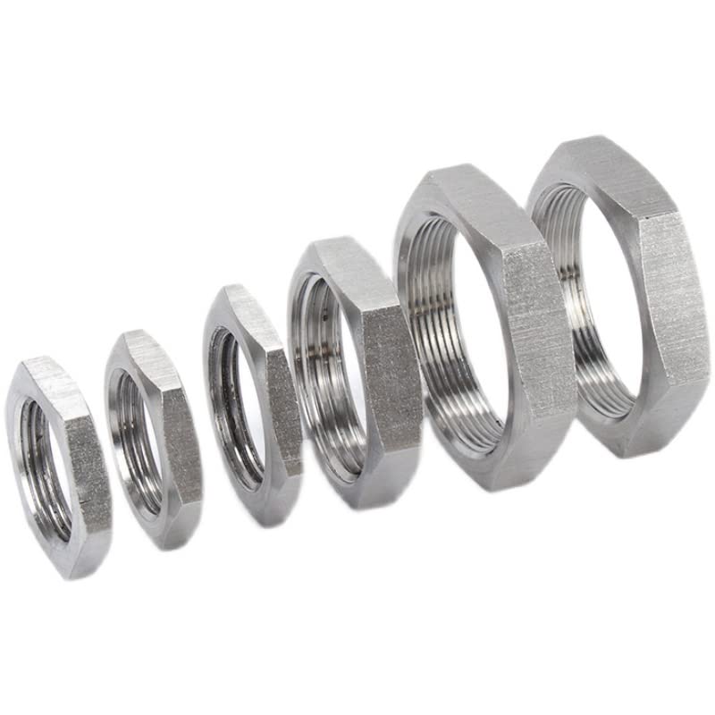 5PC 3/4" BSPT Female Thread Hex Lock Nut Pipe Fitting SS304 St