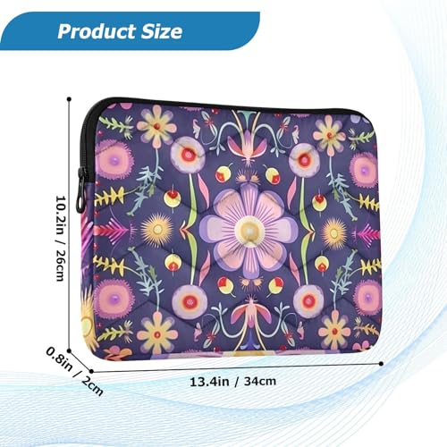 Funda para laptop 13-14 pulgadas impermeable con diseño floral miniatura 3