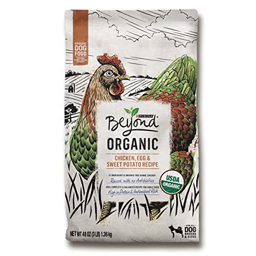 10 Best Organic Dry Dog Food in 2022 9 Purina Beyond High Protein Adult Dry Dog Food, Organic Chicken, Egg & Sweet Potato Recipe - 3 lb. Bag