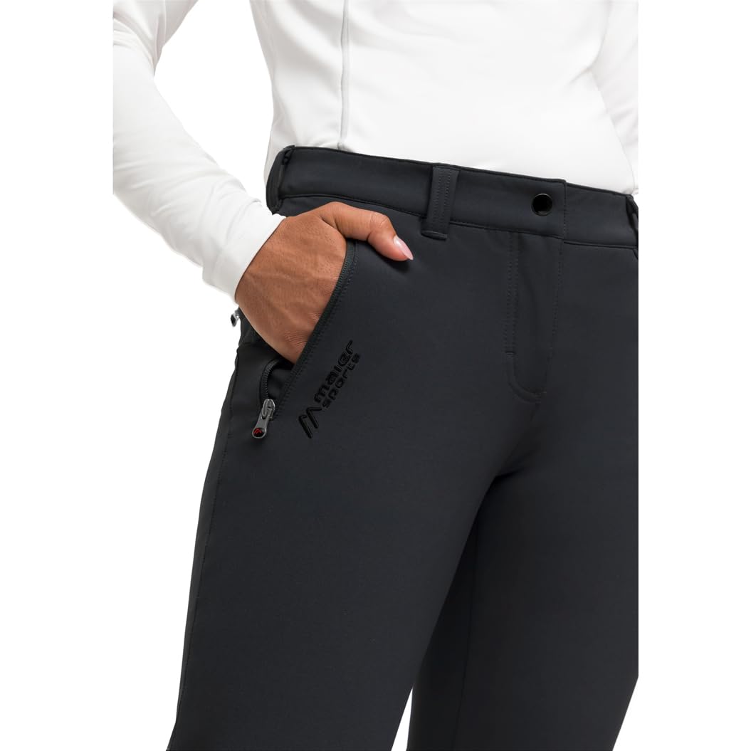 Maier Sports Helga Slim, Warme Damen Wanderhose, Wasserabweisende Outdoorhose für Trekking & Hiking, Enganliegender Schnitt, PFC-frei, mSTRETCH pro 2 & Dryprotec-Technologie